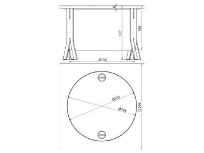 Mazeichnung 1 Dehn UFTSK200X200X105 V2A UF Trennstellenkasten NIRO 200x200x105mm