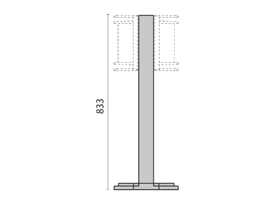 Dimensional drawing Performance in Light 000429 Light pole aluminium 0 833m