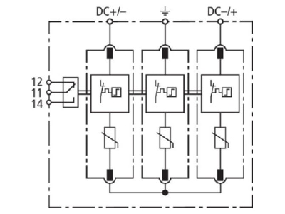 Circuit diagram 1 Dehn DG M YPV 1200 FM Surge protection for power supply
