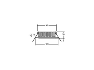 Mazeichnung Brumberg 12366073 LED Einbauleuchte 350mA 3000K  IP54
