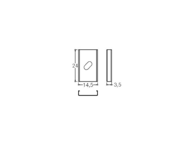 Dimensional drawing Brumberg 53001000 Mounting plate for luminaires
