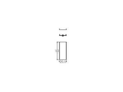 Dimensional drawing Brumberg 53007000 Coupler connector straight