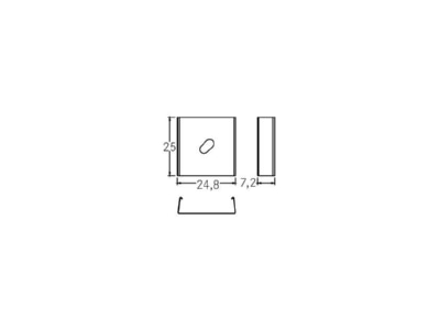 Dimensional drawing Brumberg 53010000 Mounting kit for luminaires