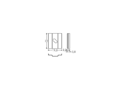 Dimensional drawing Brumberg 53020000 Mounting kit for luminaires