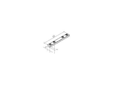 Dimensional drawing Brumberg 53030000 Coupler connector straight