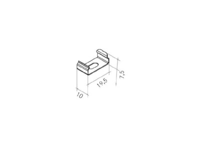 Dimensional drawing Brumberg 53034000 Mounting kit for luminaires