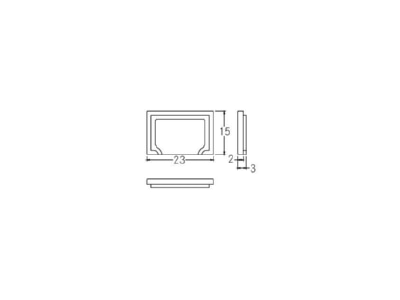Dimensional drawing Brumberg 53056070 End cap for luminaires
