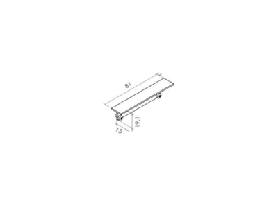 Dimensional drawing Brumberg 53068260 End cap for luminaires