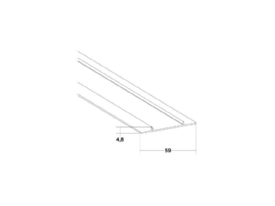 Dimensional drawing Brumberg 53081070 Cover for luminaires