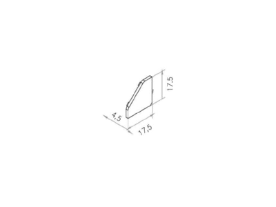 Dimensional drawing Brumberg 53085260 End cap for luminaires