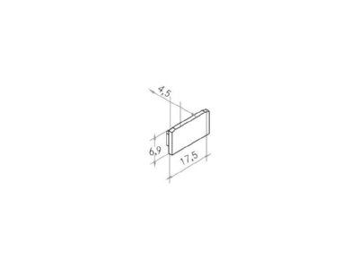 Dimensional drawing Brumberg 53086070 End cap for luminaires