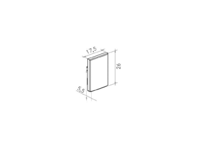 Dimensional drawing Brumberg 53087260 End cap for luminaires