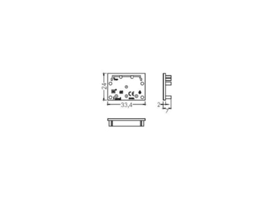 Dimensional drawing Brumberg 53092070 End cap for luminaires
