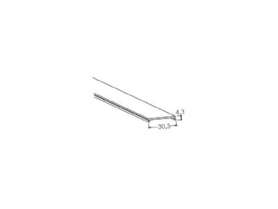 Mazeichnung Brumberg 53404000 KU Abdeckung transparent 2000mm
