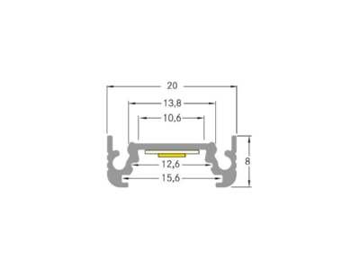 Dimensional drawing Brumberg 53600070 Mechanical accessory for luminaires