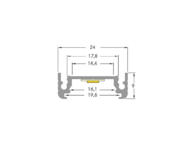 Dimensional drawing Brumberg 53602080 Mechanical accessory for luminaires