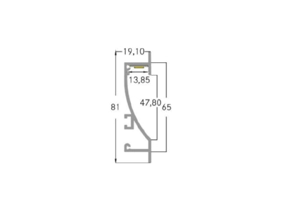 Dimensional drawing Brumberg 53650260 Mechanical accessory for luminaires