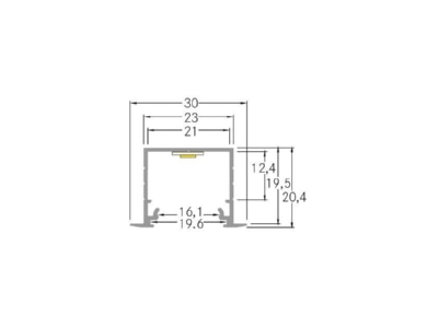 Dimensional drawing Brumberg 53654080 Mechanical accessory for luminaires