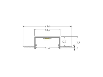 Dimensional drawing Brumberg 53655070 Mechanical accessory for luminaires