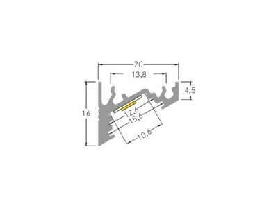 Dimensional drawing Brumberg 53700260 Mechanical accessory for luminaires