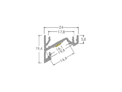 Dimensional drawing Brumberg 53702260 Mechanical accessory for luminaires