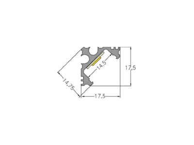 Dimensional drawing Brumberg 53703260 Mechanical accessory for luminaires