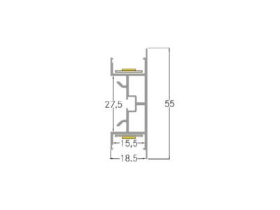 Dimensional drawing Brumberg 53751260 Mechanical accessory for luminaires