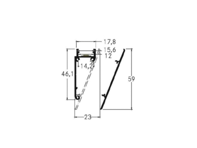 Dimensional drawing Brumberg 53754260 Accessory for luminaires
