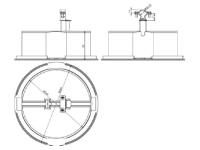 Mazeichnung 2 DEHN 253239 Dachleitungshalter mit Grundplatte
