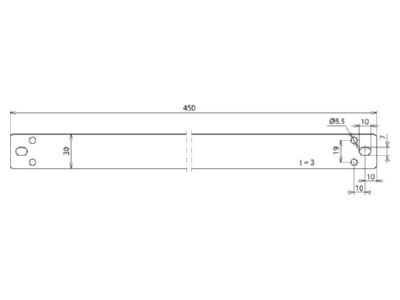 Mazeichnung 1 DEHN 275498 HVI Ex busbar 500 Verbindungsstrebe