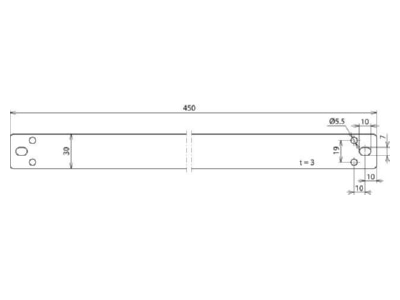 Mazeichnung 3 DEHN 275498 HVI Ex busbar 500 Verbindungsstrebe