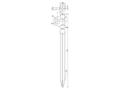 Mazeichnung 1 DEHN 466203 Ankerpfahl aus GTW 45 07 tZn