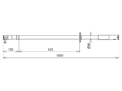 Mazeichnung 2 DEHN 763100 Schaltstange 36kV m Steckkupplung