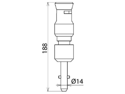 Mazeichnung 1 DEHN 765006 Adapter f  Erdungsstangen SQ SQL