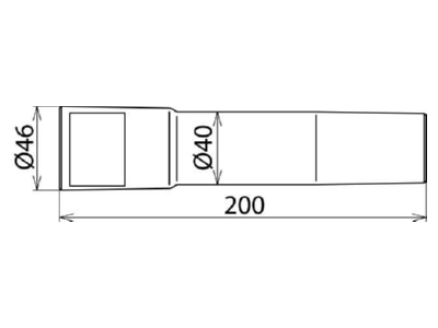 Mazeichnung 2 DEHN 785521 Saugrohrverlaengerung D 40 L 200 mm