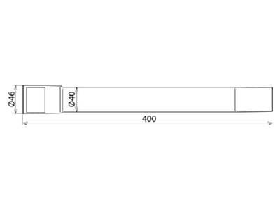 Mazeichnung 2 DEHN 785523 Saugrohrverlaengerung D 40 L 400 mm