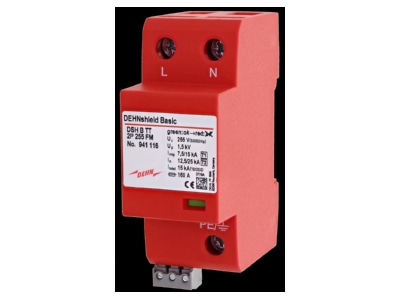 Product image 1 Dehn DSH B TT 2P 255 FM Combined arrester for power systems
