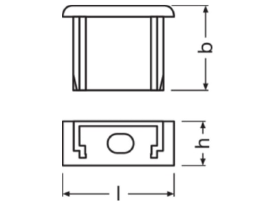 Dimensional drawing LEDVANCE LS AY PF02 EC H Accessory for light rope