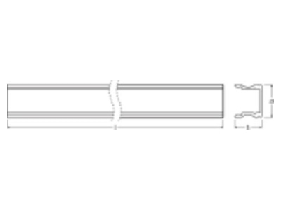 Dimensional drawing Ledvance LSAYPM05U17 514 5101 LED profile rail 1m 