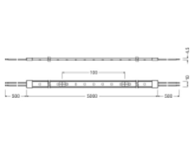 Mazeichnung Ledvance LSPFM1000 865 5 IP66 LED Stripe IP66 5m  6500K