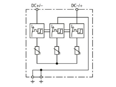 Circuit diagram 1 DEHN 900070 Combined arrester for power systems
