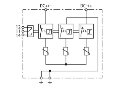 Circuit diagram 1 DEHN 900075 Combined arrester for power systems
