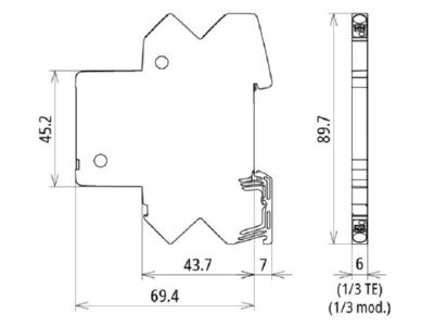 Mazeichnung 1 DEHN BCO CL2 BD EX 24 Ueberspannungs Ableiter kompakt