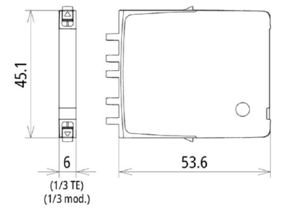 Dimensional drawing 1 DEHN BCO MOD ML2 BD 24 Combined arrester for signal systems
