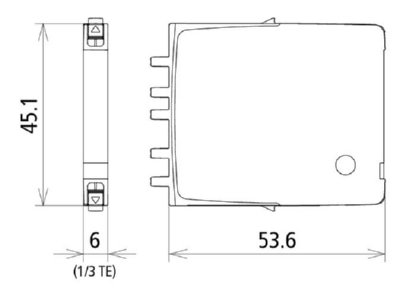 Dimensional drawing 2 DEHN BCO MOD ML2 BD 24 Combined arrester for signal systems