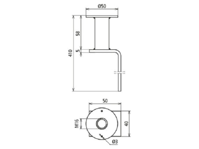Dimensional drawing 2 DEHN DBEB1 L EBS15 03 19 Embedded rebar ground termination point
