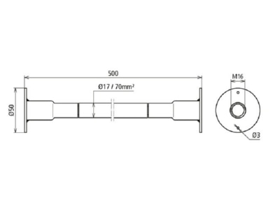 Dimensional drawing 2 DEHN DBEB6 EBS15 03 19 Embedded rebar ground termination point
