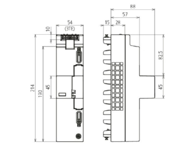 Mazeichnung 2 DEHN DSH ZP B2 LSG TT 255 Kombi Ableiter