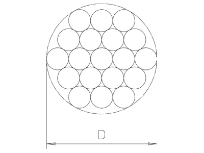 Dimensional drawing 1 OBO S 9 AL Metal cable Aluminium 50mm 
