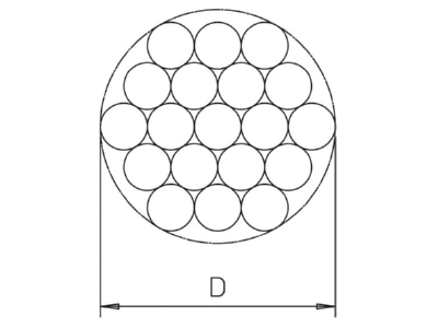 Dimensional drawing 2 OBO S 9 AL Metal cable Aluminium 50mm 